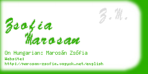 zsofia marosan business card