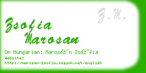 zsofia marosan business card